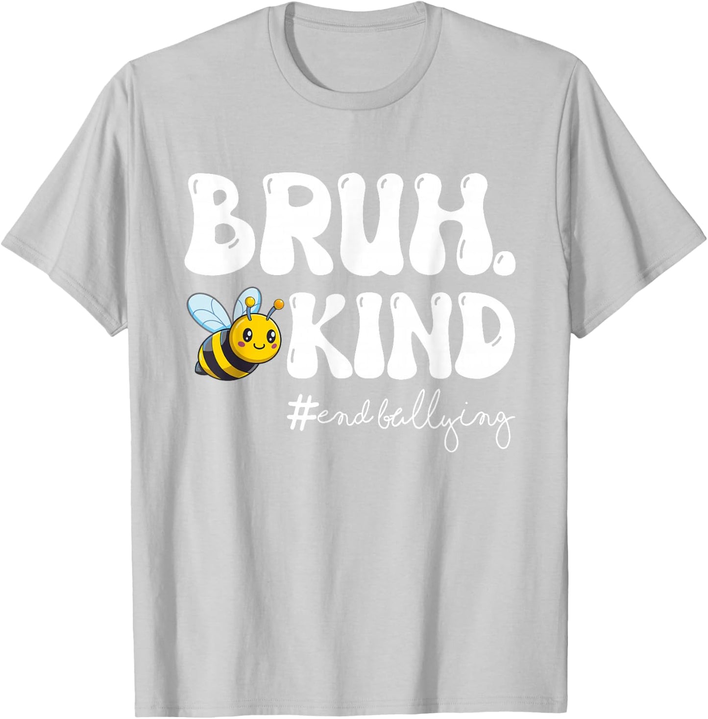 Be Kind Bruh Orange Anti Bullying Unity Day Bee Youth Kids T-Shirt - T-Shirt | Ash