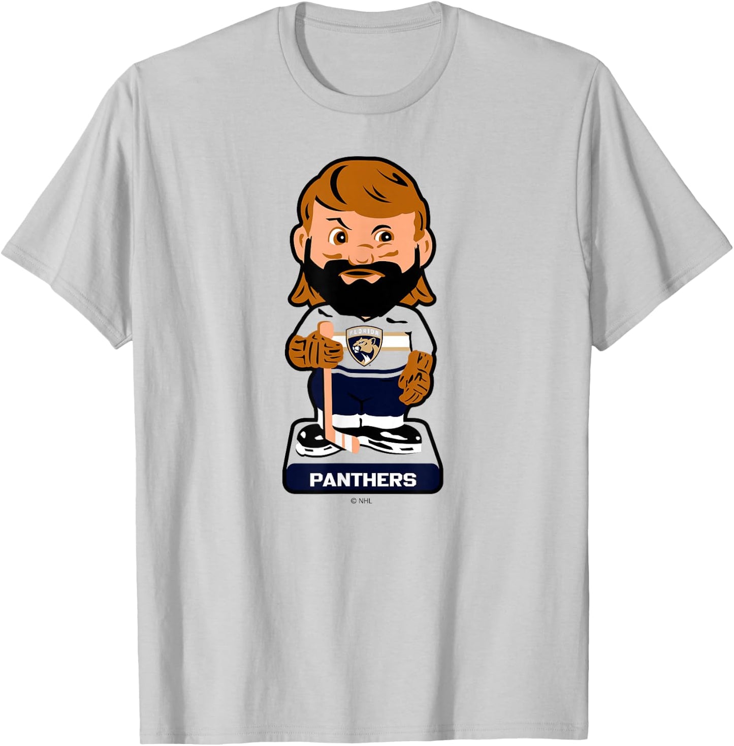 Florida Panthers Bobblehead Red Officially Licensed T-Shirt - T-Shirt | Ash