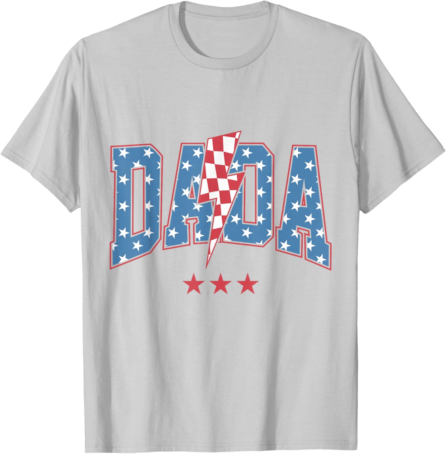 Mama Dada Mini 4th of July American Family Matching T-Shirt - T-Shirt | Ash