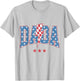 Mama Dada Mini 4th of July American Family Matching T-Shirt - T-Shirt | Ash
