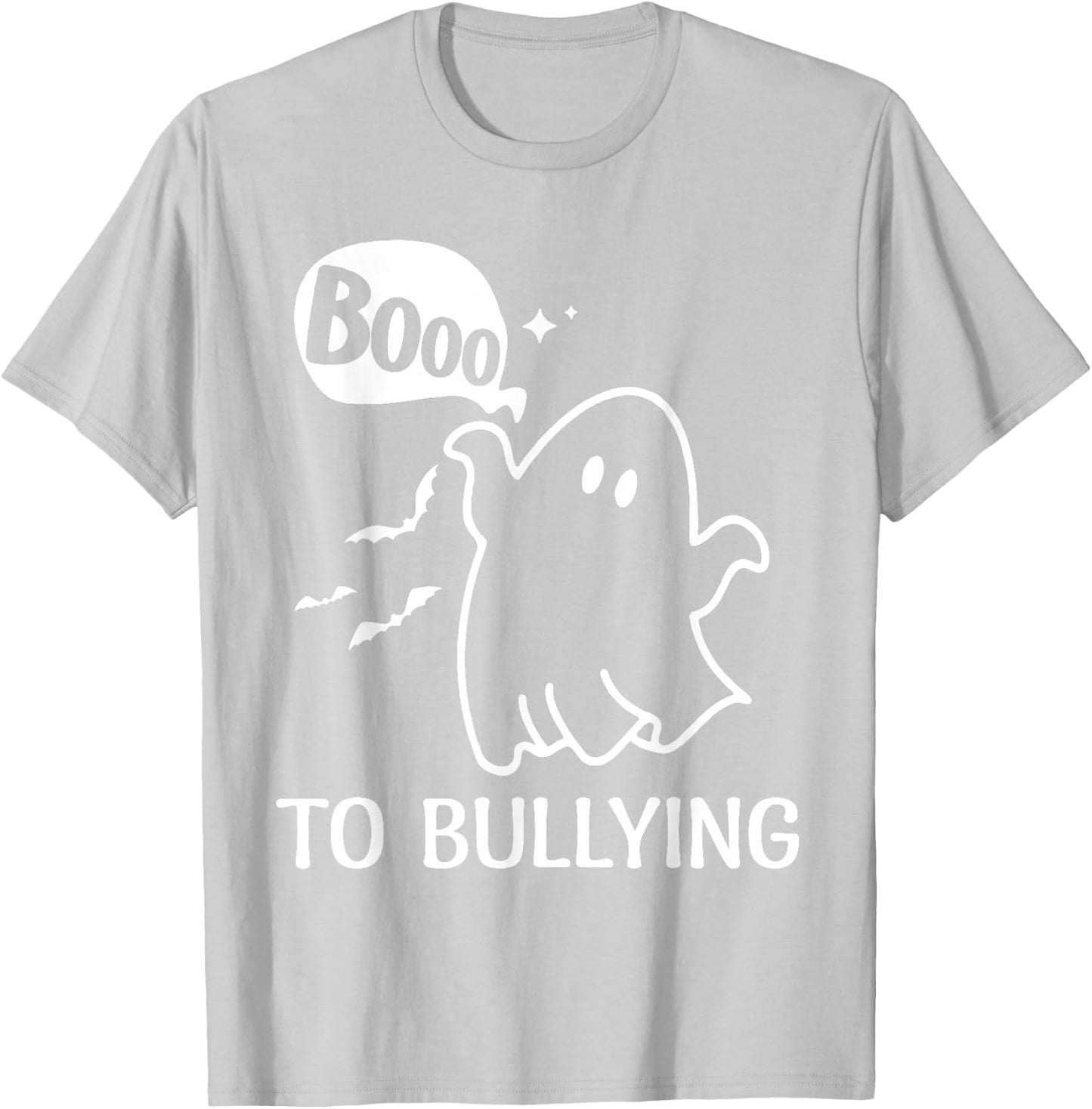 Boo To Bullying Halloween Ghost Anti Bully Unity Day Orange T-Shirt - T-Shirt | Ash