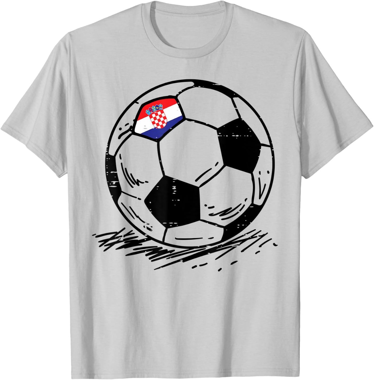 Croatia Flag Croatian Soccer Football Fan Men Women Kids T-Shirt - T-Shirt | Ash