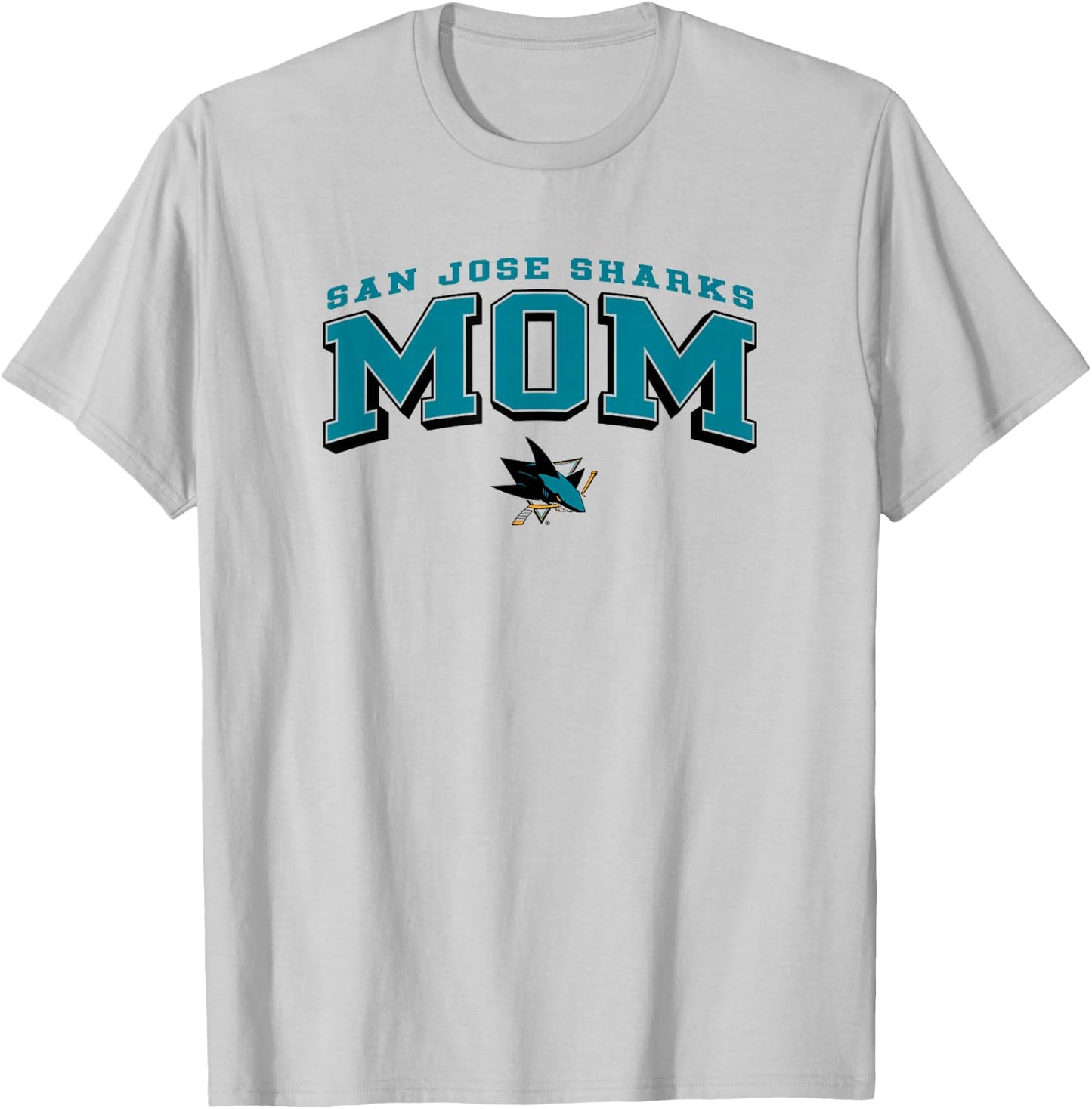San Jose Sharks Mom Arch White NHL Officially Licensed T-Shirt - T-Shirt | Ash