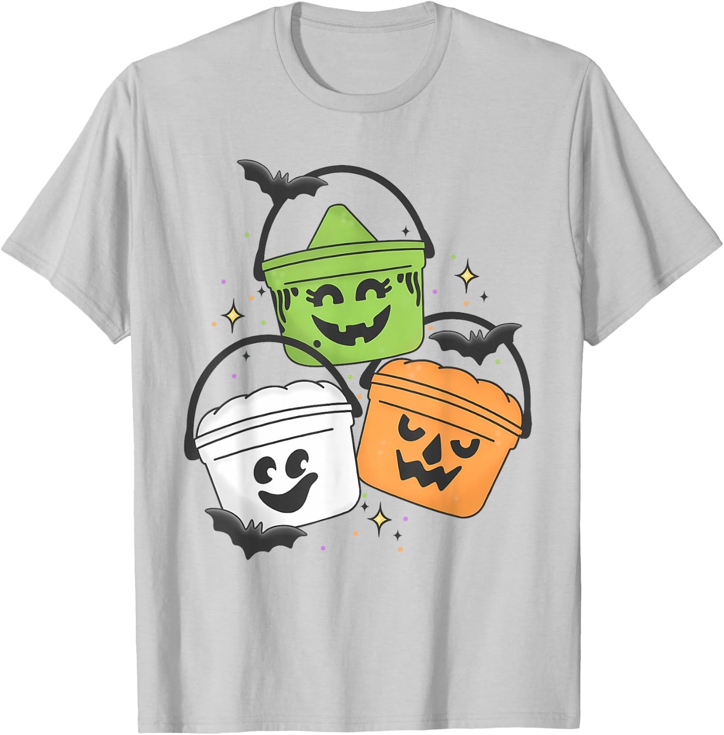 Funny Retro Vintage Spooky Chicken Nuggets Pumpkin Halloween T-Shirt - T-Shirt | Ash