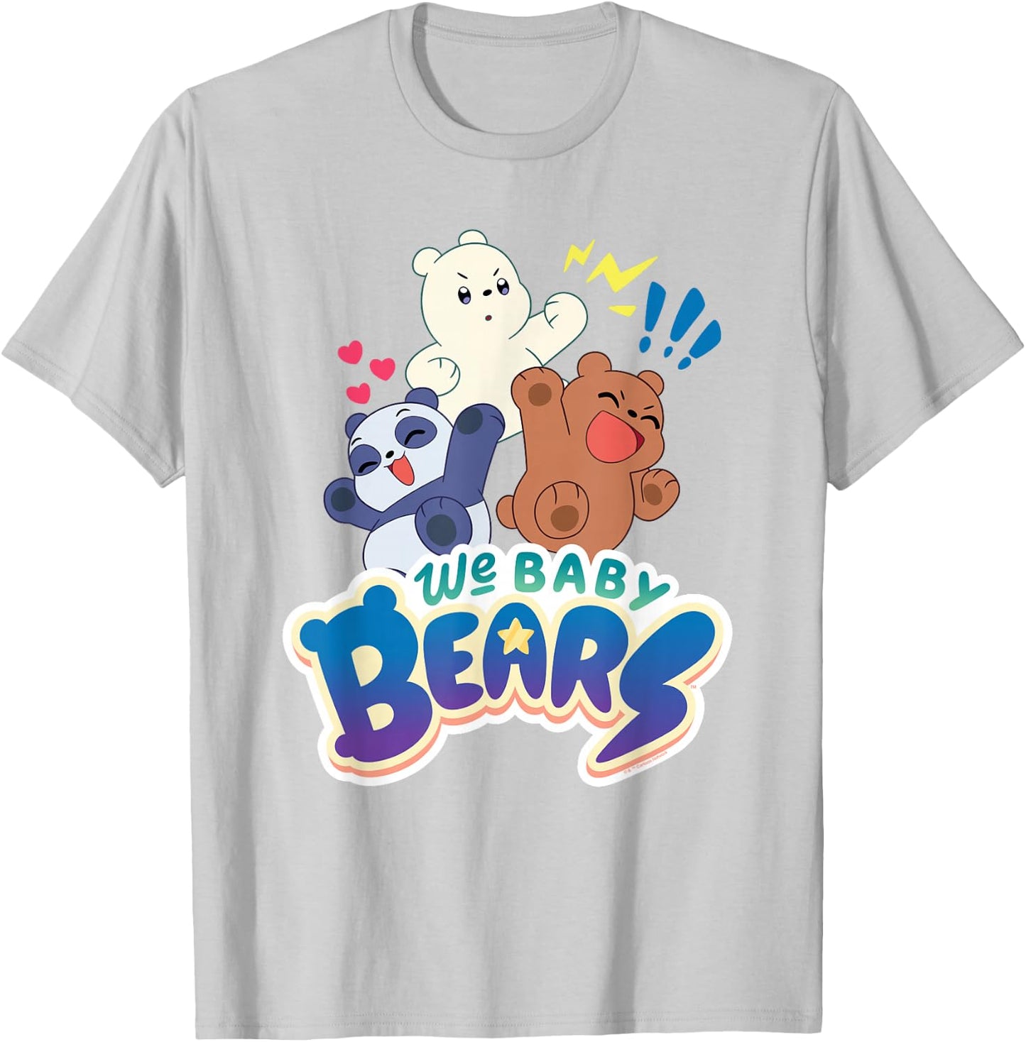 Cartoon Network We Baby Bears Logo and Trio T-Shirt - T-Shirt | Ash