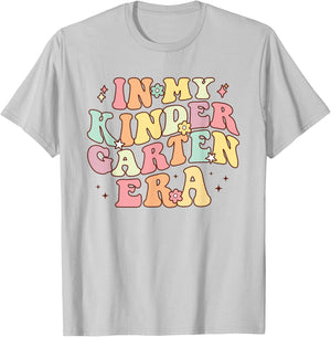 In My Kindergarten Era Retro Back To School Teacher Student T-Shirt - T-Shirt | Ash