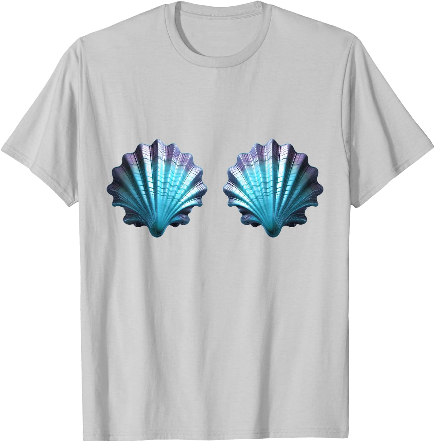 Mermaid Sea Shell Bra Costume Carnival Party Outfit , White T-Shirt - T-Shirt | Ash