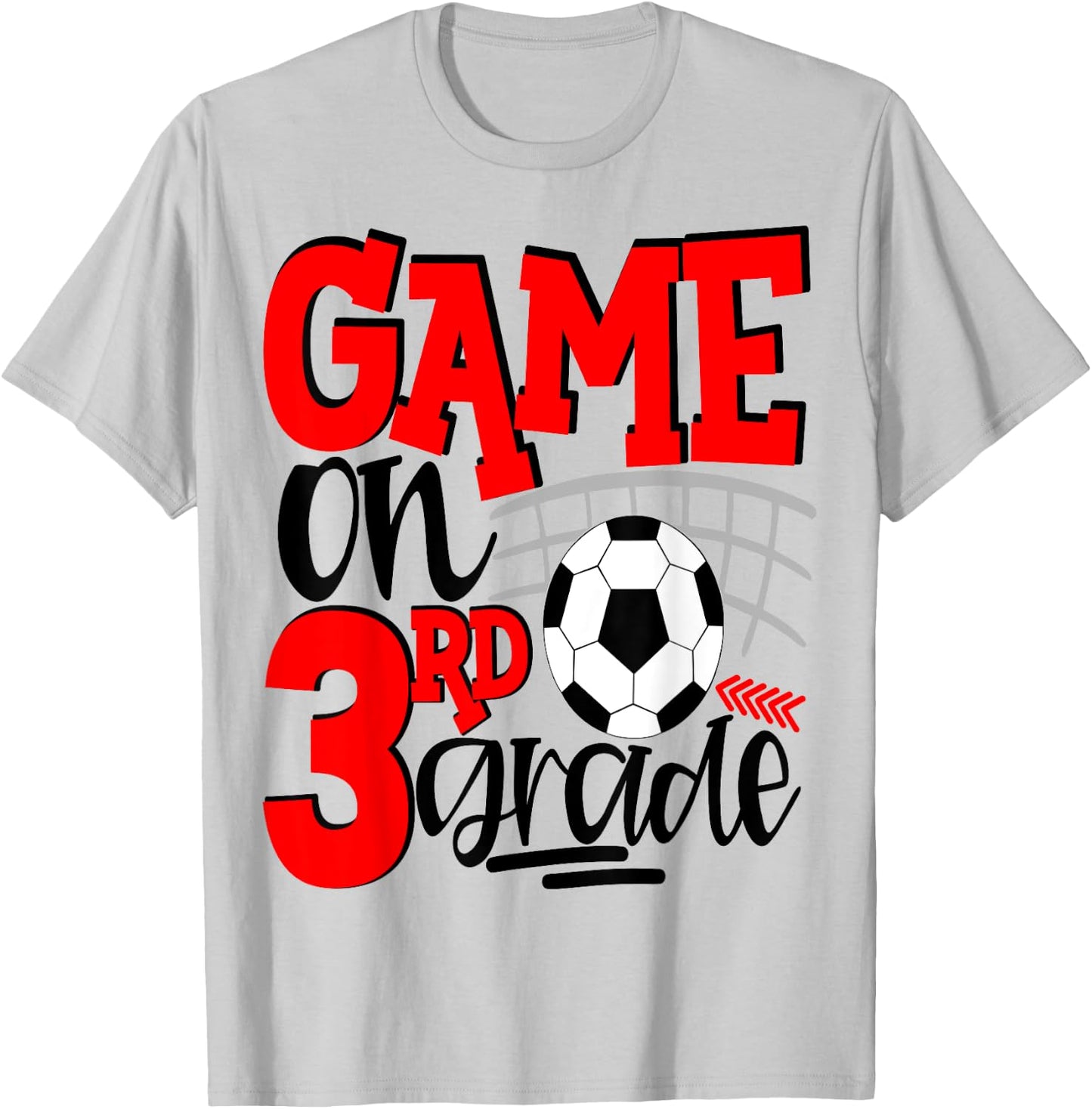 3rd Grade Soccer First Day Of School Kids Red T-Shirt - T-Shirt | Ash