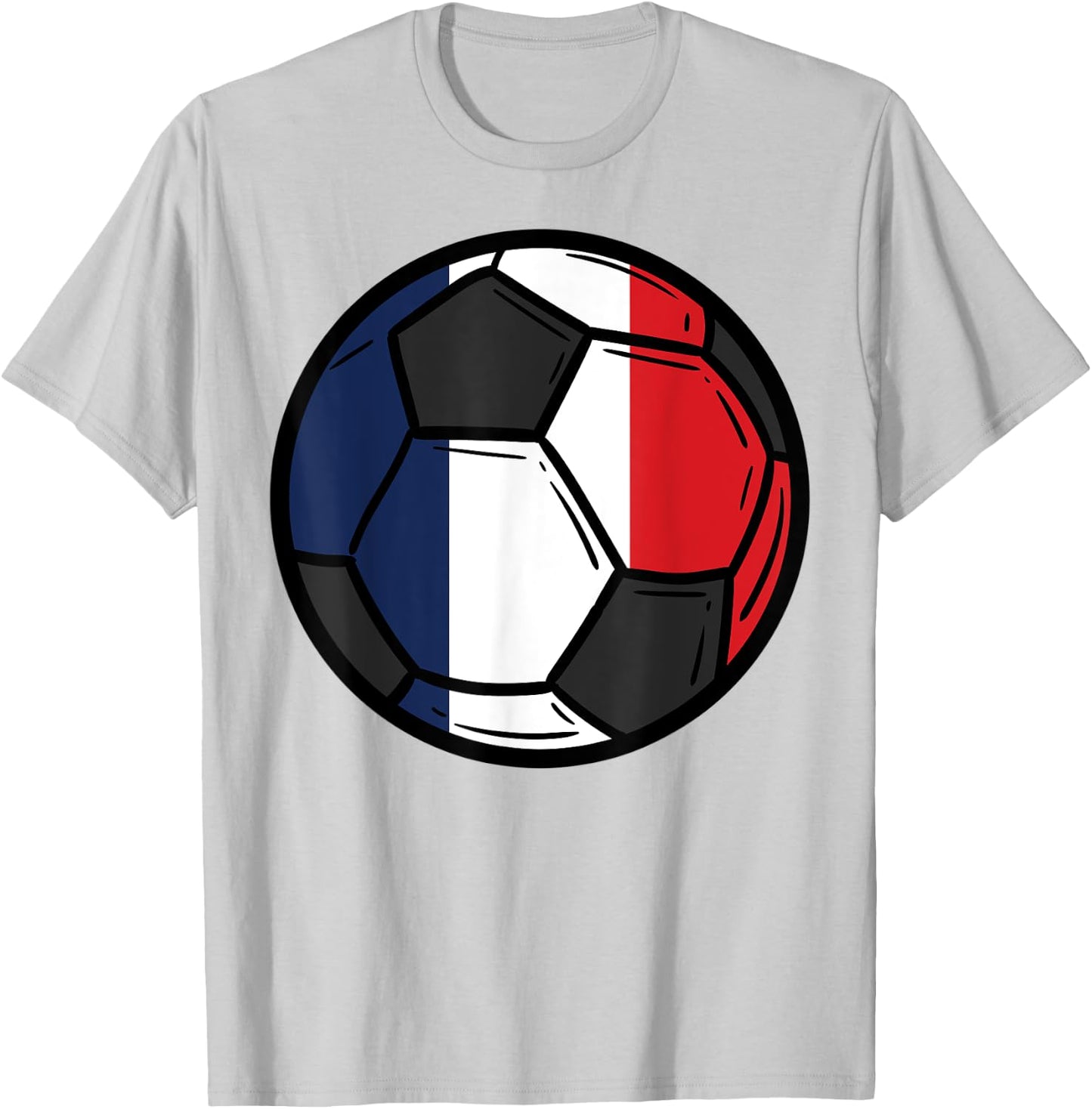 France Flag Soccer Ball French Fan Men Women Kids Boys Girls T-Shirt - T-Shirt | Ash