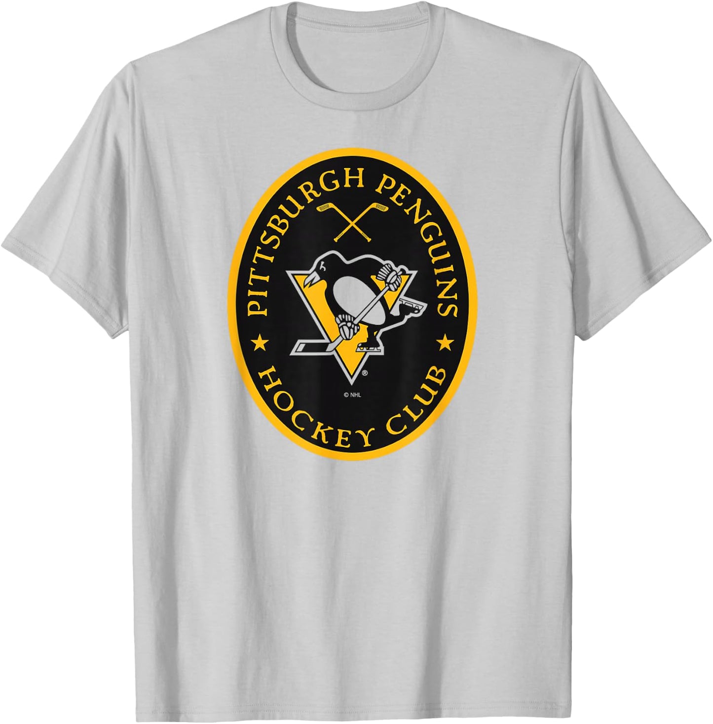 Pittsburgh Penguins Iconic White Officially Licensed T-Shirt - T-Shirt | Ash