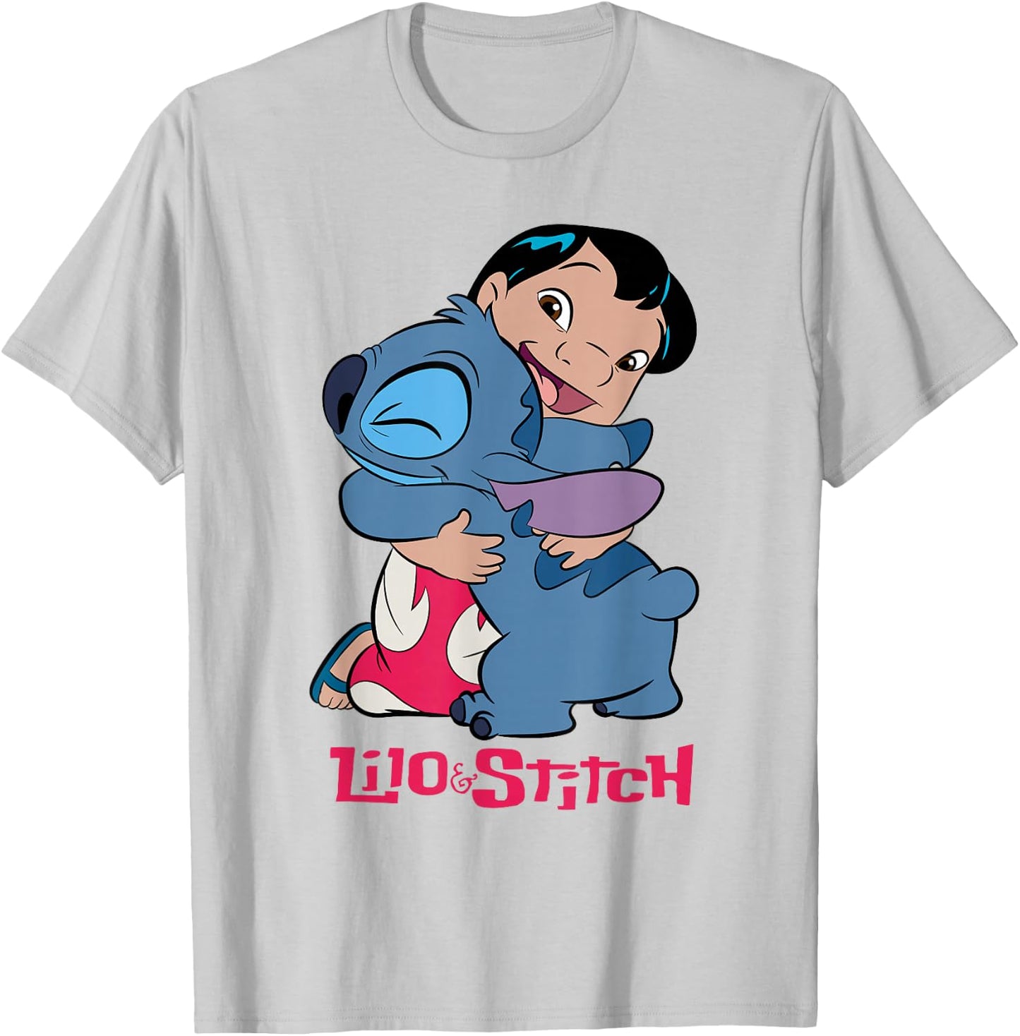 Disney Lilo & Stitch 90s Hug , Blue, S T-Shirt - T-Shirt | Ash