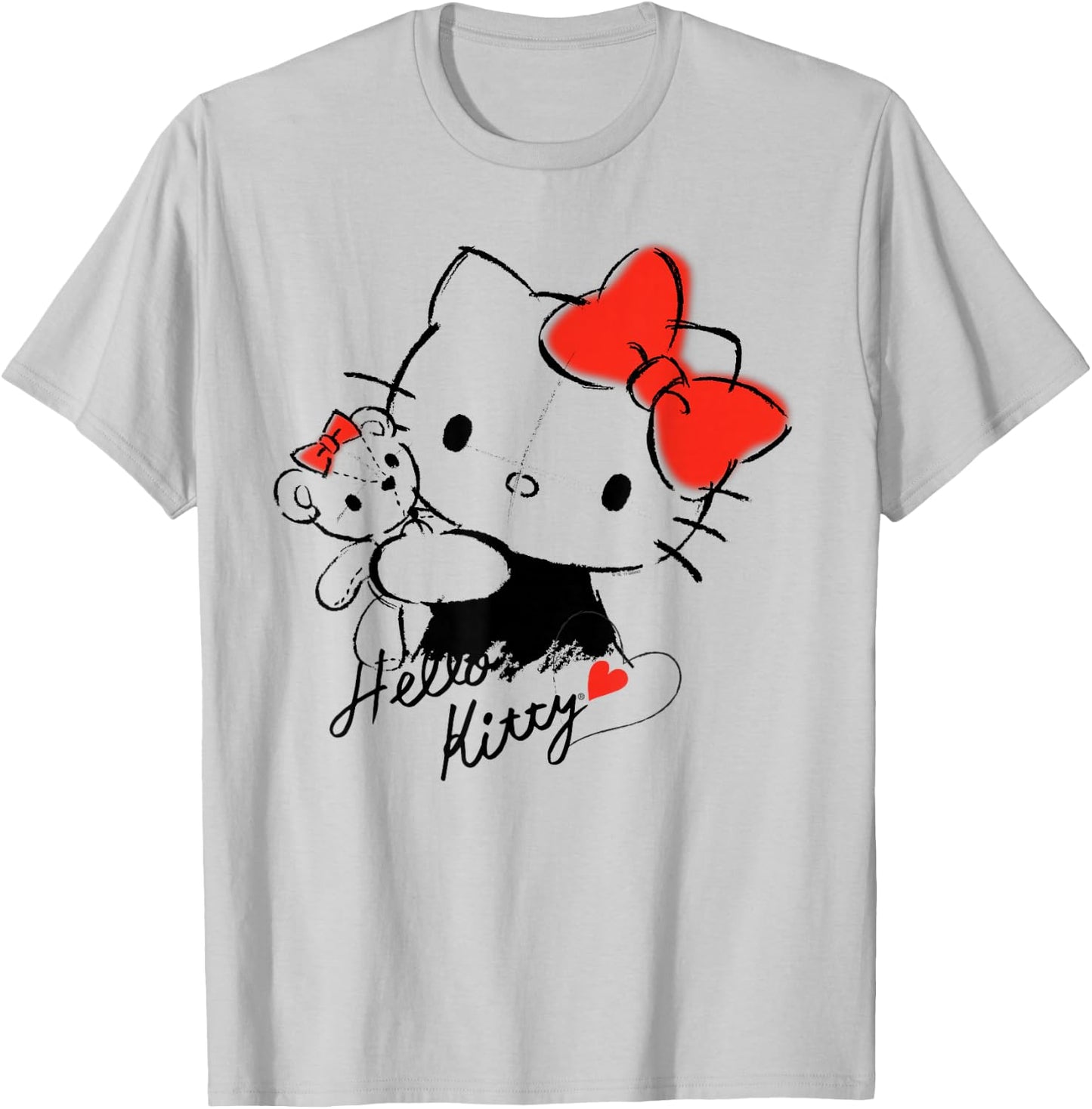 Hello Kitty and Tiny Chum T-Shirt - T-Shirt | Ash