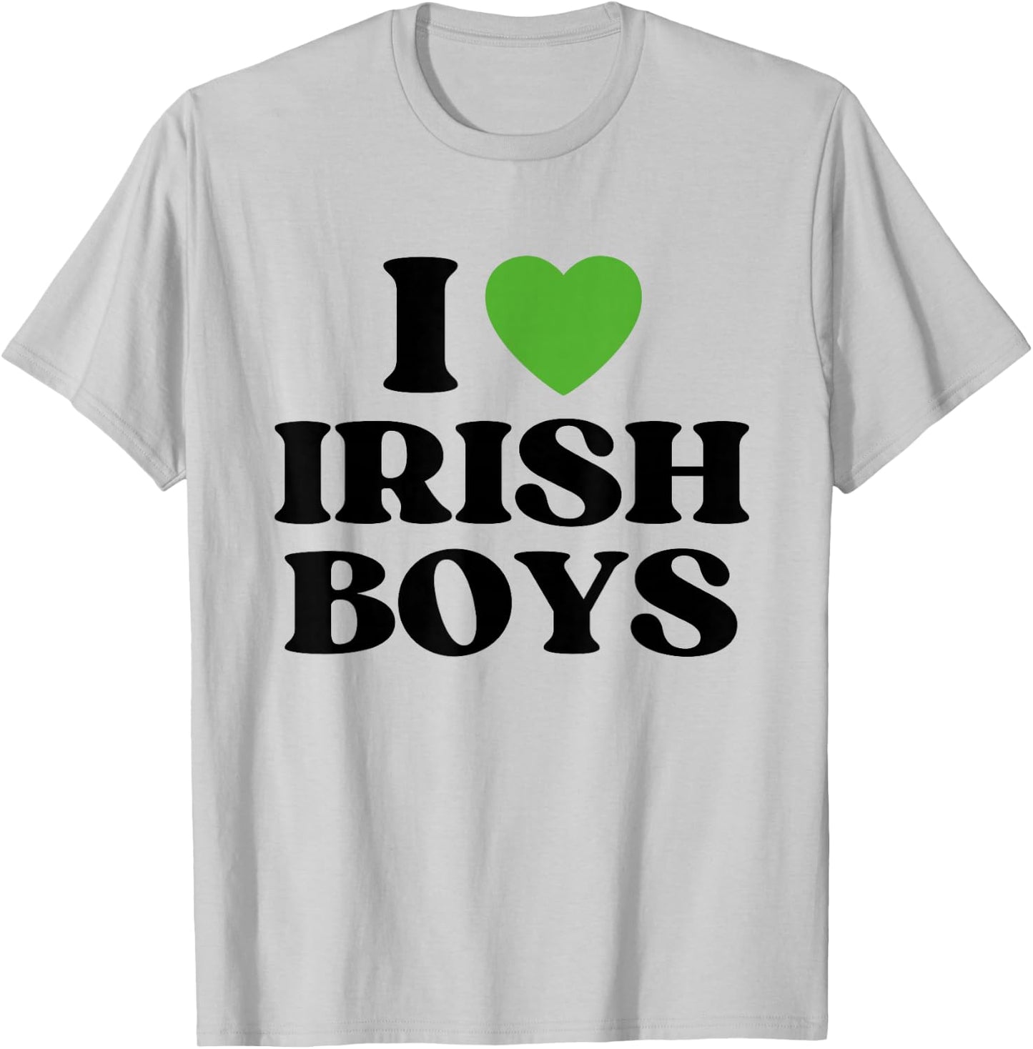 Funny I Love Irish Boys I Red Heart British Boys Irland T-Shirt - T-Shirt | Ash