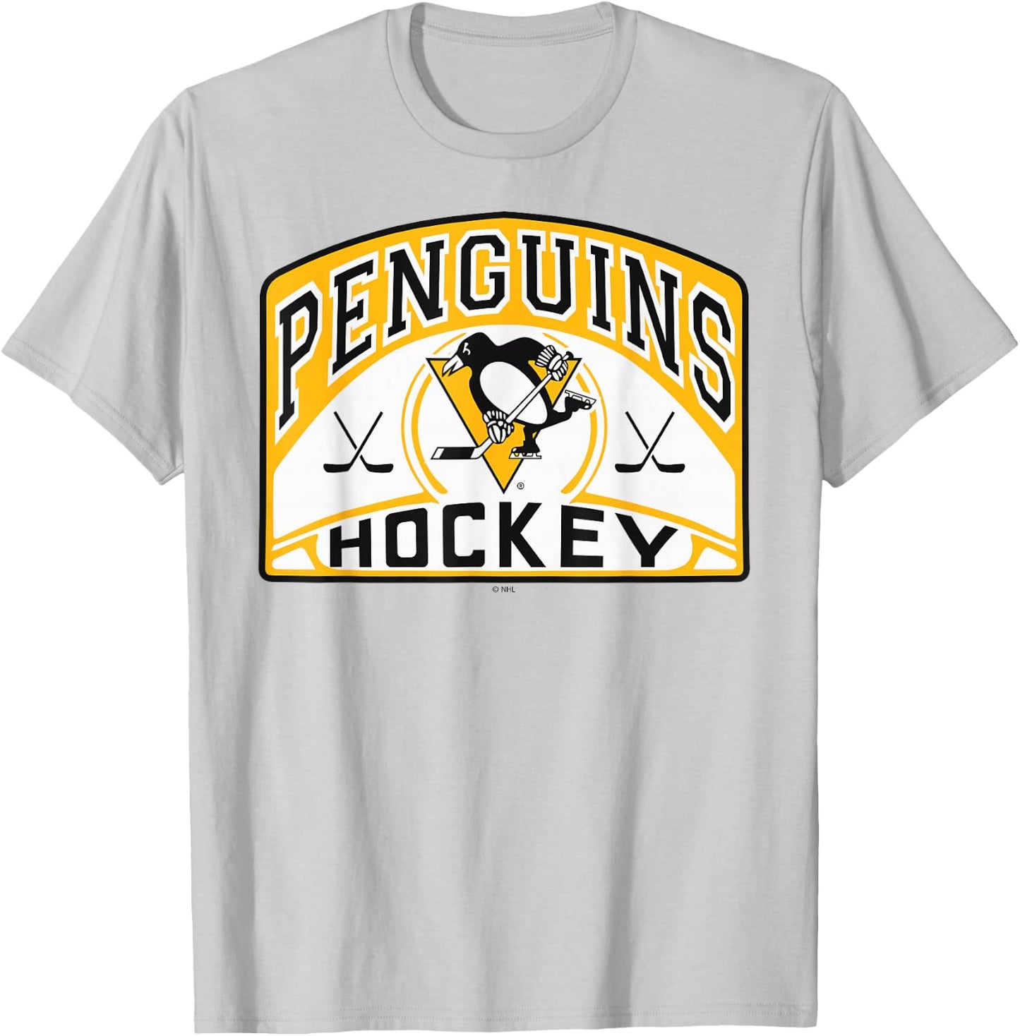 Pittsburgh Penguins Glide Gray Officially Licensed T-Shirt - T-Shirt | Ash