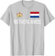 Netherlands Flag Football Soccer Fan Men Women Kids T-Shirt - T-Shirt | Ash