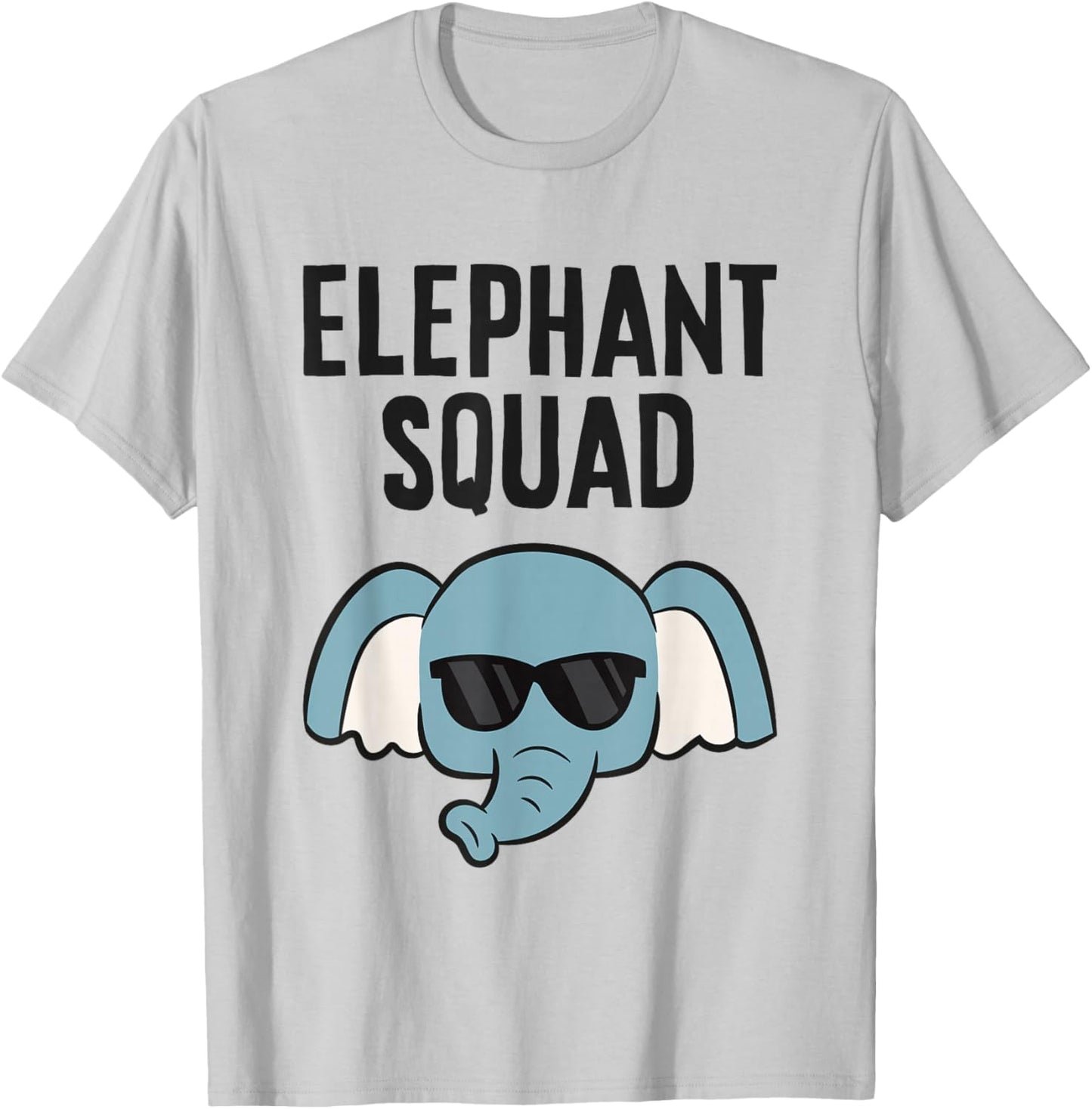 Elephant Squad Funny Team Elephant T-Shirt - T-Shirt | Ash