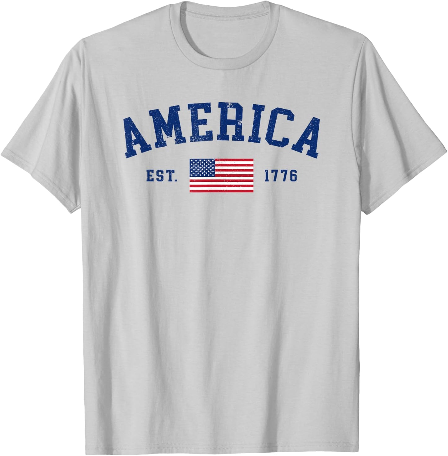American Flag USA United States Of America US 4th of July T-Shirt - T-Shirt | Ash