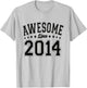 Awesome Since 2014 Birthday Awesome Vintage 2014 T-Shirt - T-Shirt | Ash