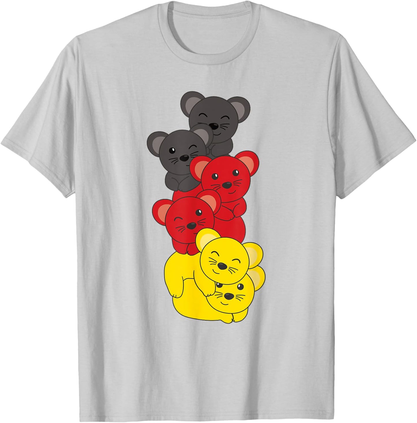 Deutsche flagge Maus deutsch Deutschland Mäuse T-Shirt - T-Shirt | Ash