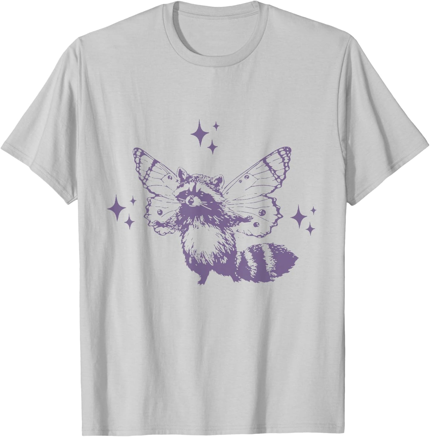 Flying Raccoon With Butterfly Wings T-Shirt - T-Shirt | Ash