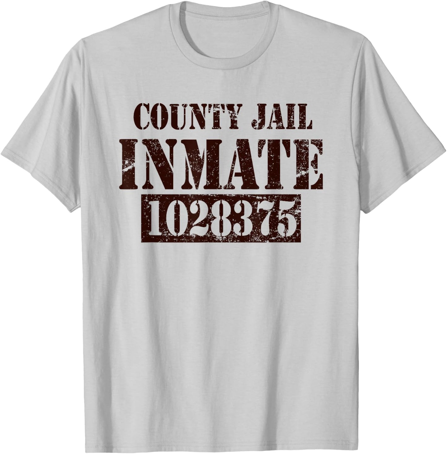 Prisoner Costume Halloween County Jail Inmate Men Women T-Shirt - T-Shirt | Ash