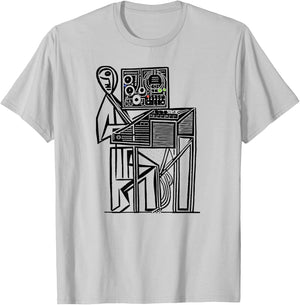 Analog Vintage Modular Synthesizer T-Shirt - T-Shirt | Ash