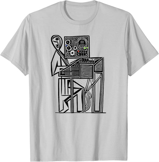 Analog Vintage Modular Synthesizer T-Shirt - T-Shirt | Ash