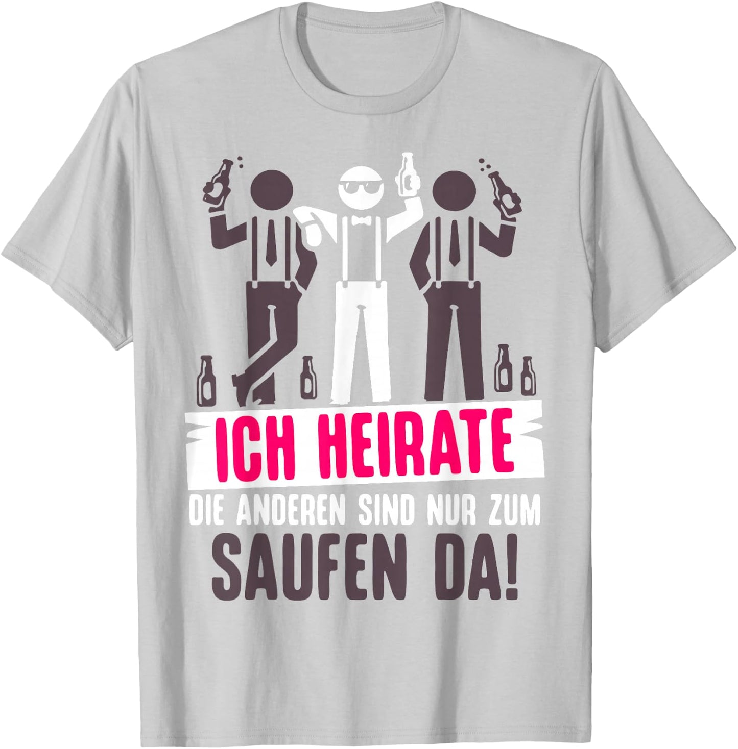 JGA Bräutigam Kostüm Poltern Junggesellenabschied T-Shirt - T-Shirt | Ash