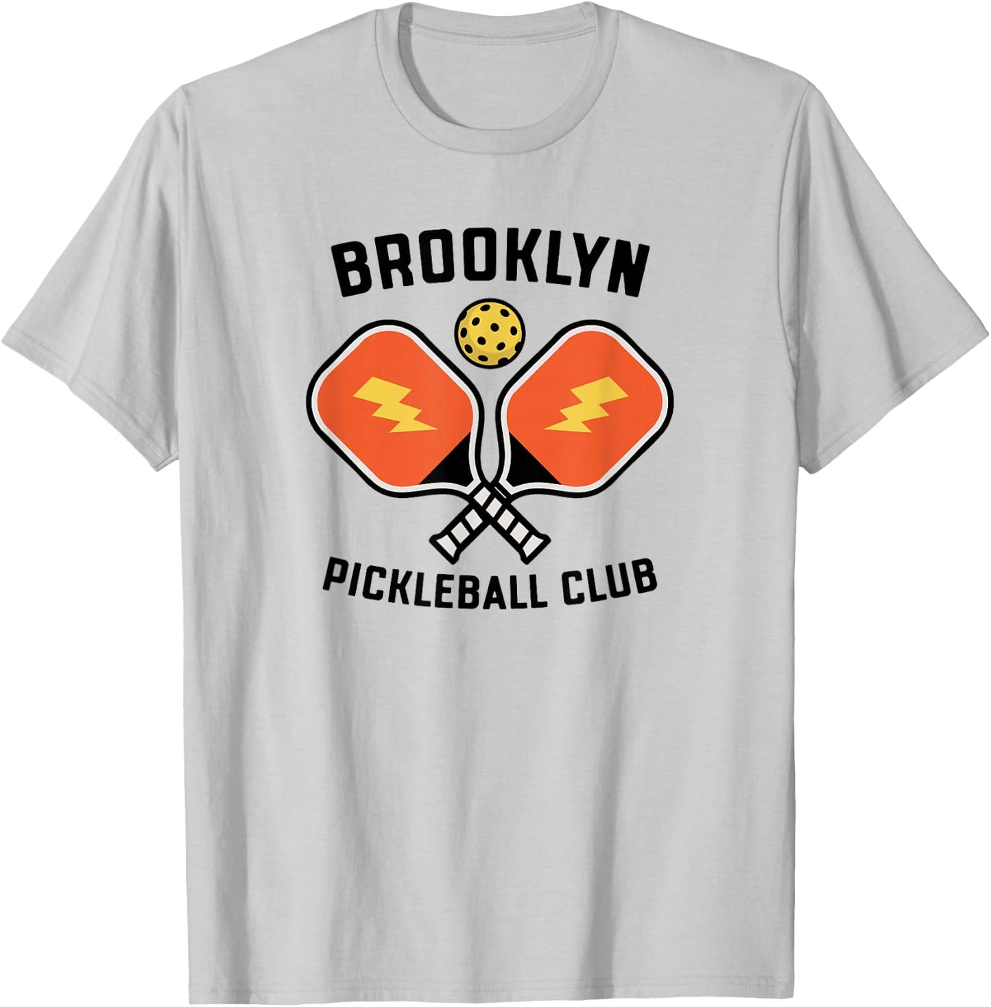 Brooklyn Pickleball Club Pickle Ball Team Retro T-Shirt - T-Shirt | Ash
