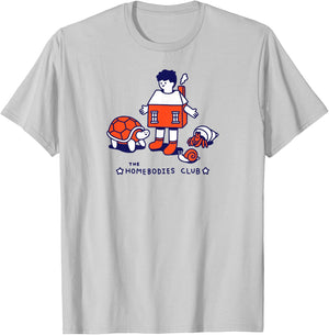Threadless Obinsun The Homebodies Club Graphic T-Shirt - T-Shirt | Ash