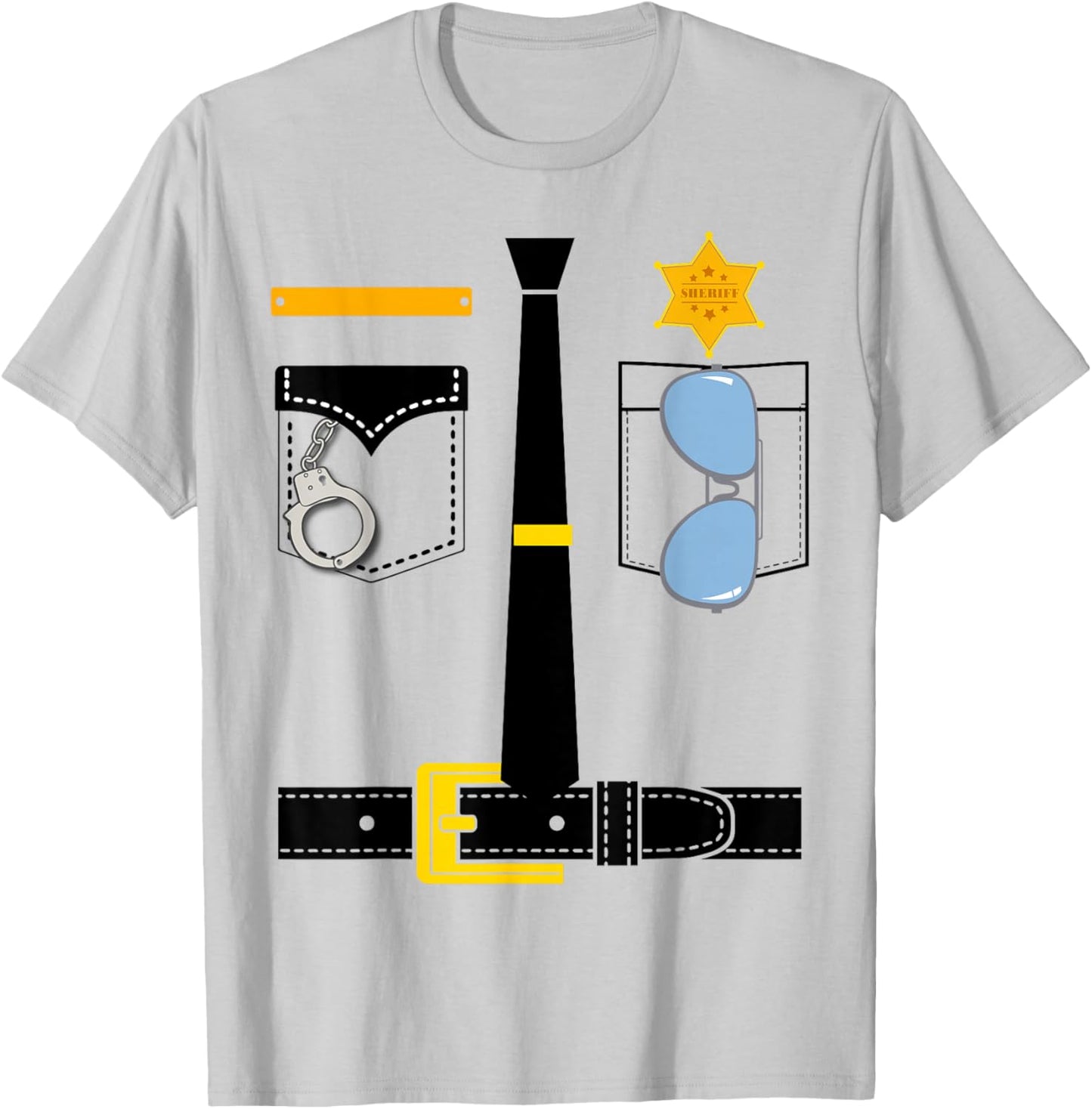 Police Uniform Costume Halloween Kids T-Shirt - T-Shirt | Ash