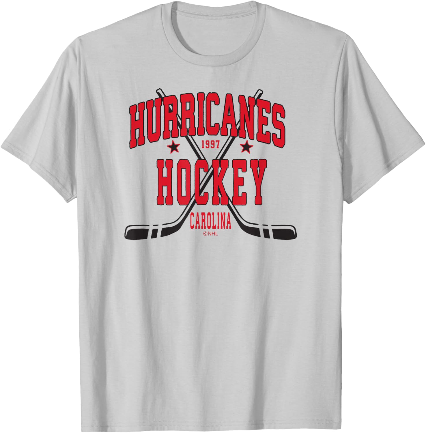 Carolina Hurricanes Stars Gray Officially Licensed T-Shirt - T-Shirt | Ash