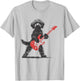Funny Rock Goldendoodle Dog Playing Guitar Music Lover Dog T-Shirt - T-Shirt | Ash