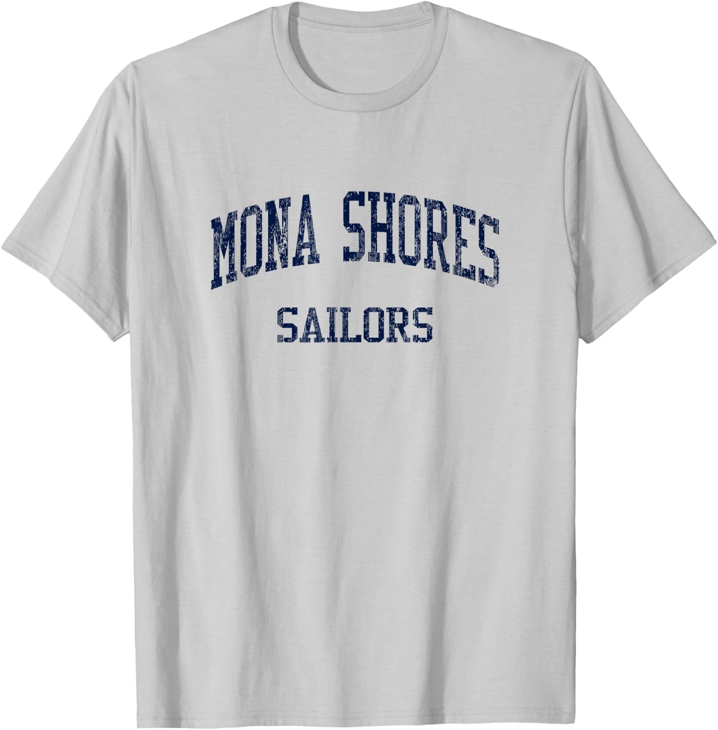 Mona Shores High School HS Muskegon MI Vintage Sports T-Shirt - T-Shirt | Ash