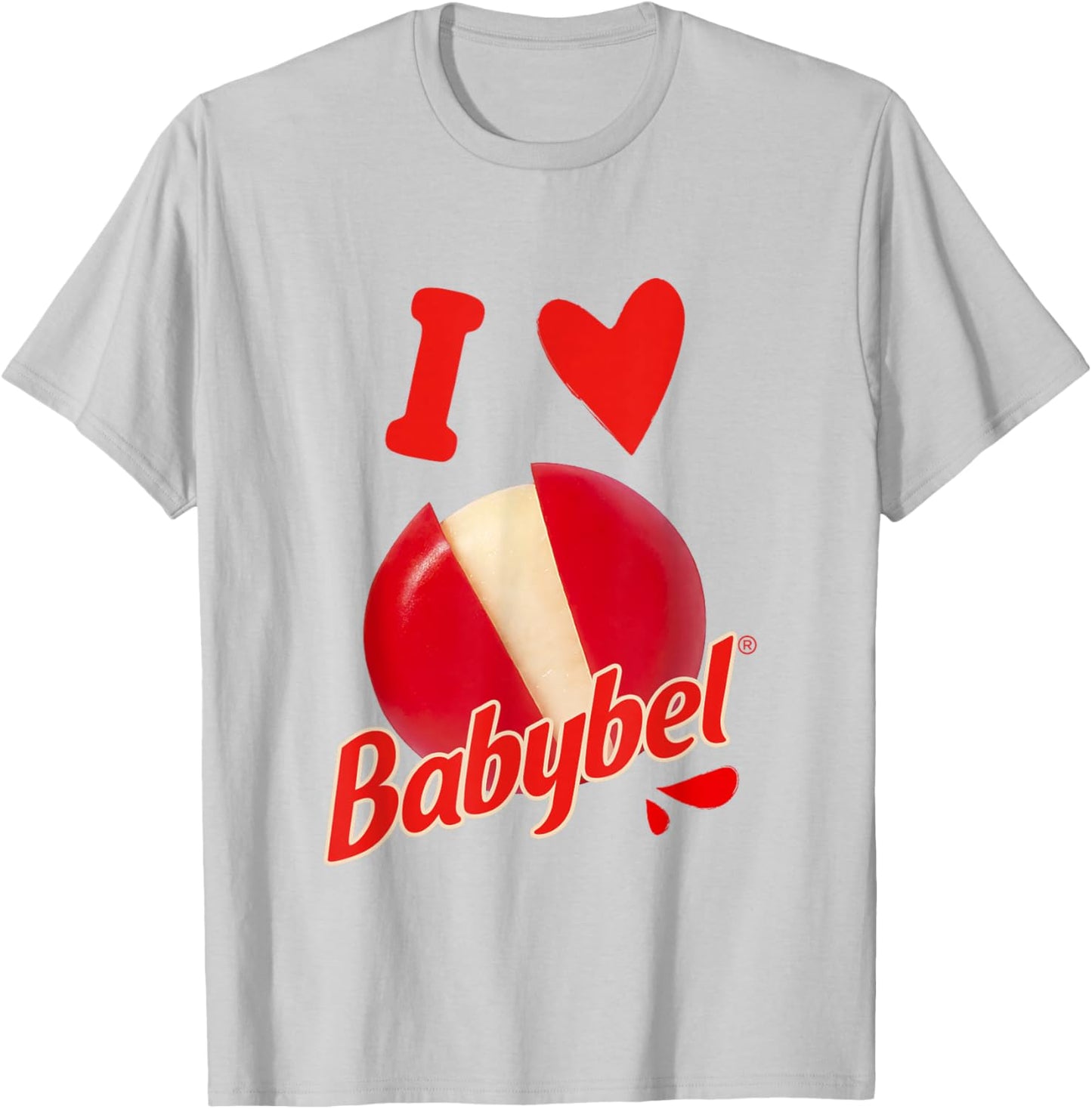 Babybel I Love Babybel Heart , White T-Shirt - T-Shirt | Ash