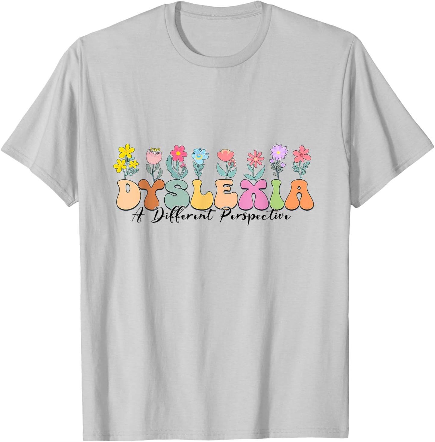Retro Dyslexia A Different Perspective Dyslexia Awareness T-Shirt - T-Shirt | Ash