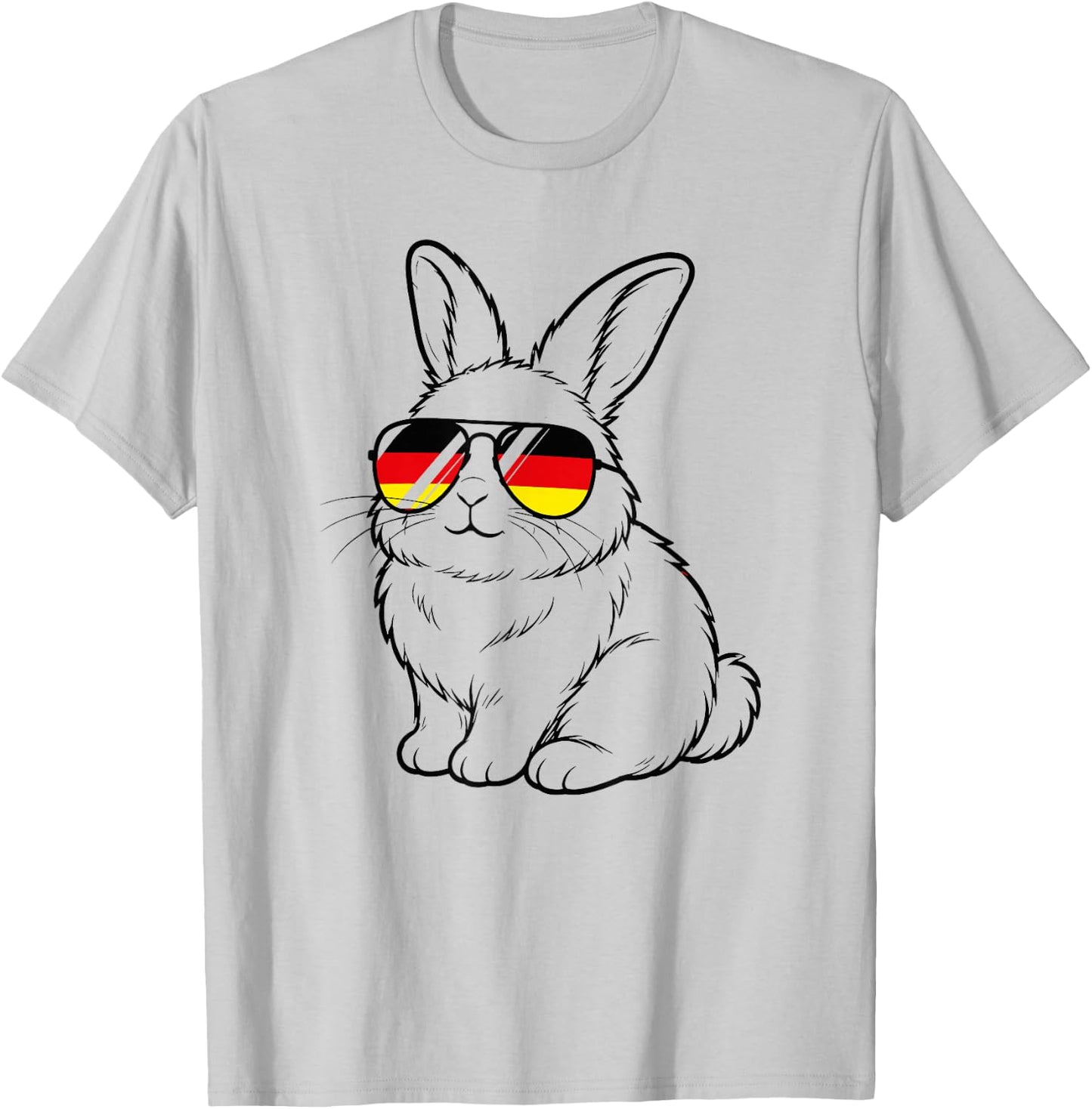 Deutsche Flagge Hase deutsch Deutschland Hasen T-Shirt - T-Shirt | Ash
