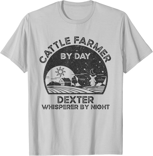 Cattle Farmer Whisperer Cow Rancher - Dexter T-Shirt - T-Shirt | Ash