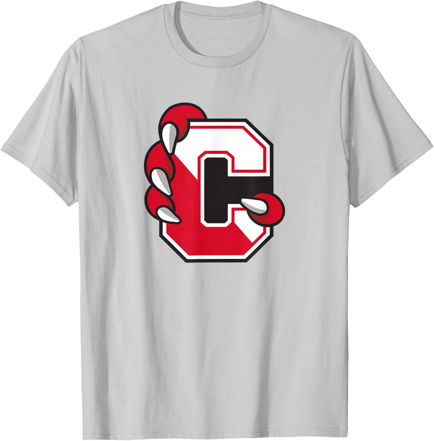 SUNY Cortland Red Dragons C Claw Logo T-Shirt - T-Shirt | Ash