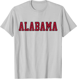 Vintage Alabama Men Alabama Women Retro Red Gift T-Shirt - T-Shirt | Ash