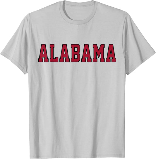 Vintage Alabama Men Alabama Women Retro Red Gift T-Shirt - T-Shirt | Ash