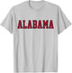 Vintage Alabama Men Alabama Women Retro Red Gift T-Shirt - T-Shirt | Ash