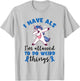 ALS Awareness Blue Ribbon Dabbing Unicorn Weird Things T-Shirt - T-Shirt | Ash