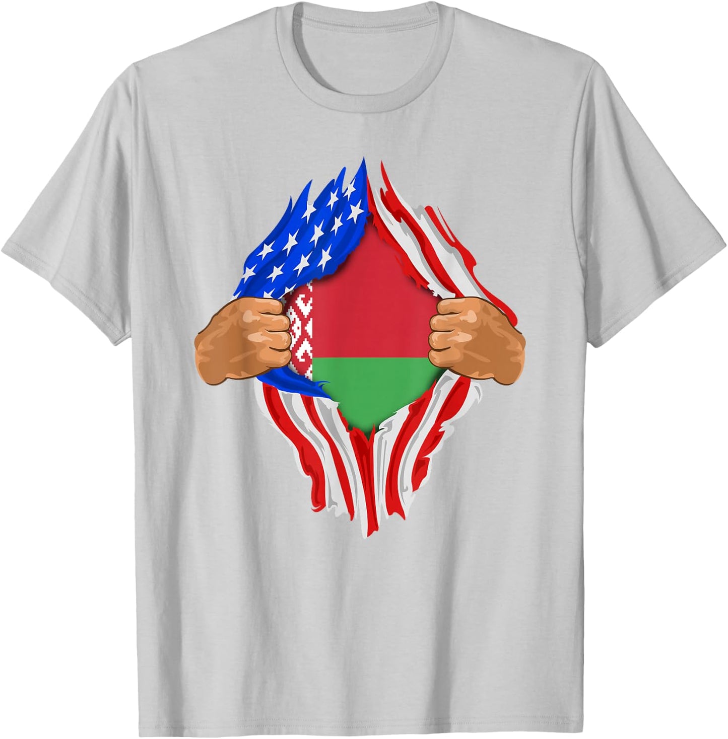 Belarusian Blood Inside Me | Belarus Flag Gift T-Shirt - T-Shirt | Ash