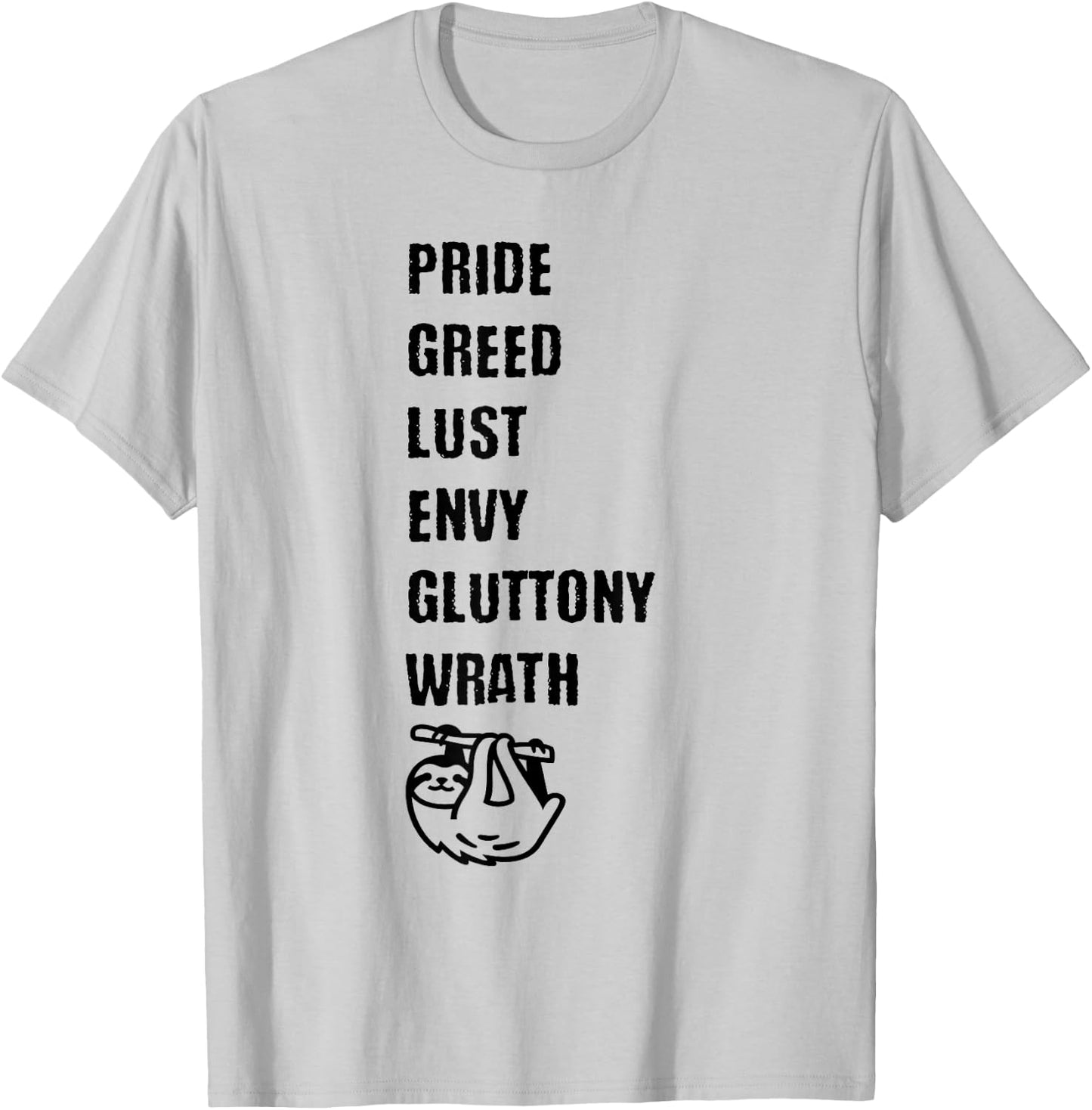 7 Deadly Sins Including Sloth The Cutest Sinner T-Shirt - T-Shirt | Ash