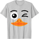 Funny lazy easy duck face costume for DIY halloween party T-Shirt - T-Shirt | Ash