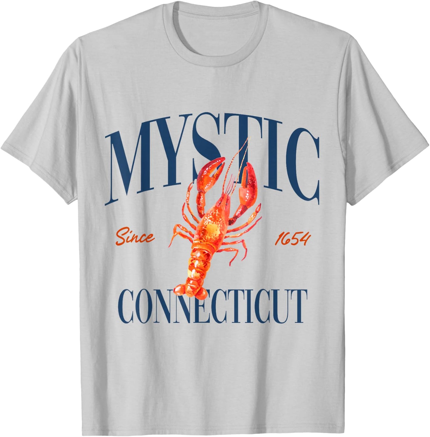 Mystic Connecticut Est. 1654 - Old Money, Retro, Classic T-Shirt - T-Shirt | Ash
