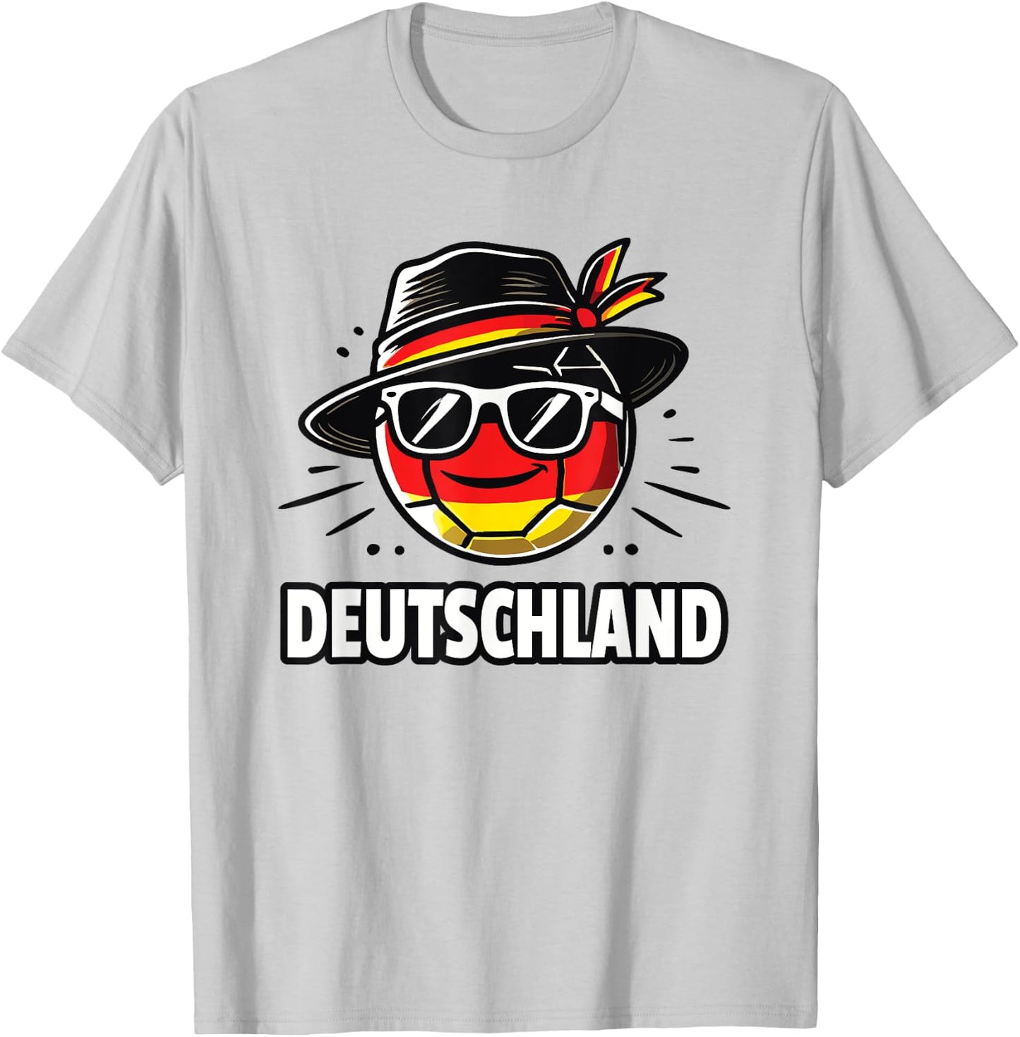 Fußball mit Deutschland Flagge lustiger Ball Fan T-Shirt - T-Shirt | Ash