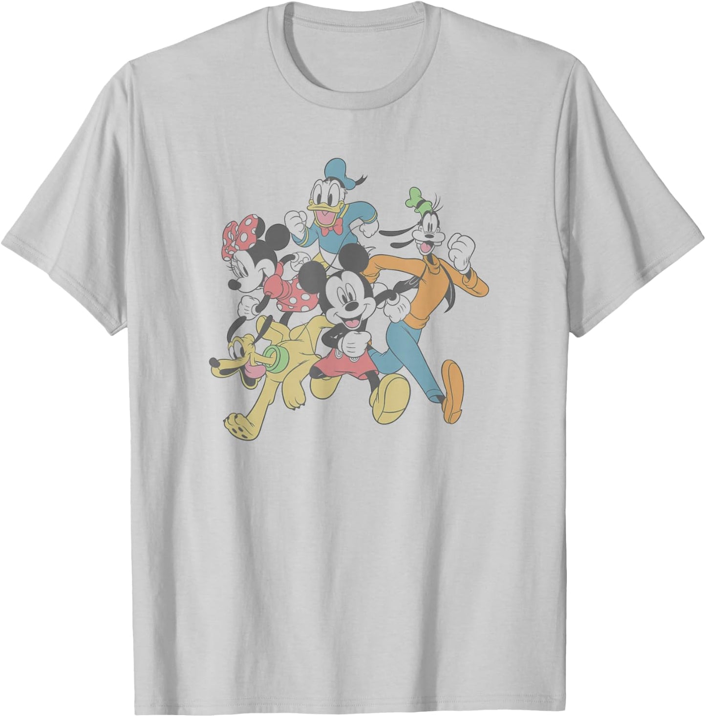 Disney Mickey and Friends Group Shot Running T-Shirt - T-Shirt | Ash