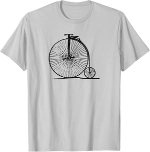 Old School Penny Farthing High Wheel Bike Bicycle Vintage T-Shirt - T-Shirt | Ash